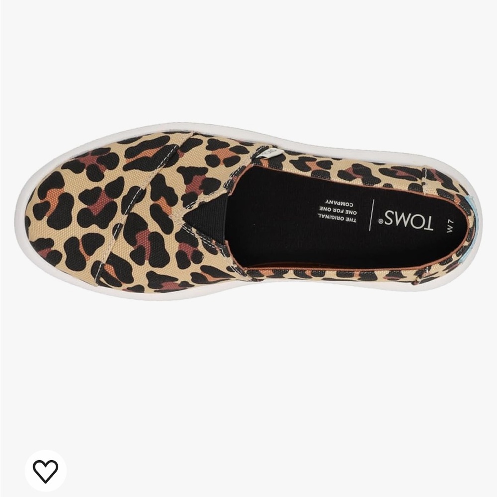 Women  (9.5) NWT TOMS Alpargata Mallow Beige XL Classic Leopard Print Shoes